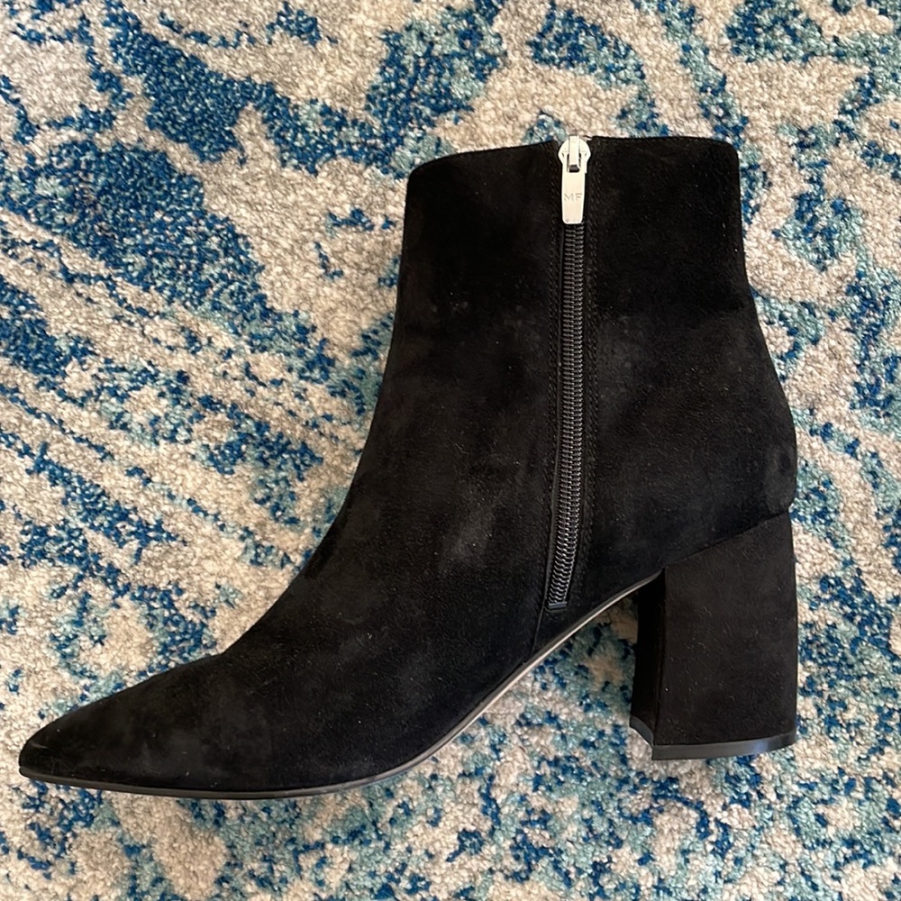 Marc Fisher Retire Black Suede Booties - Picture 3 of 6